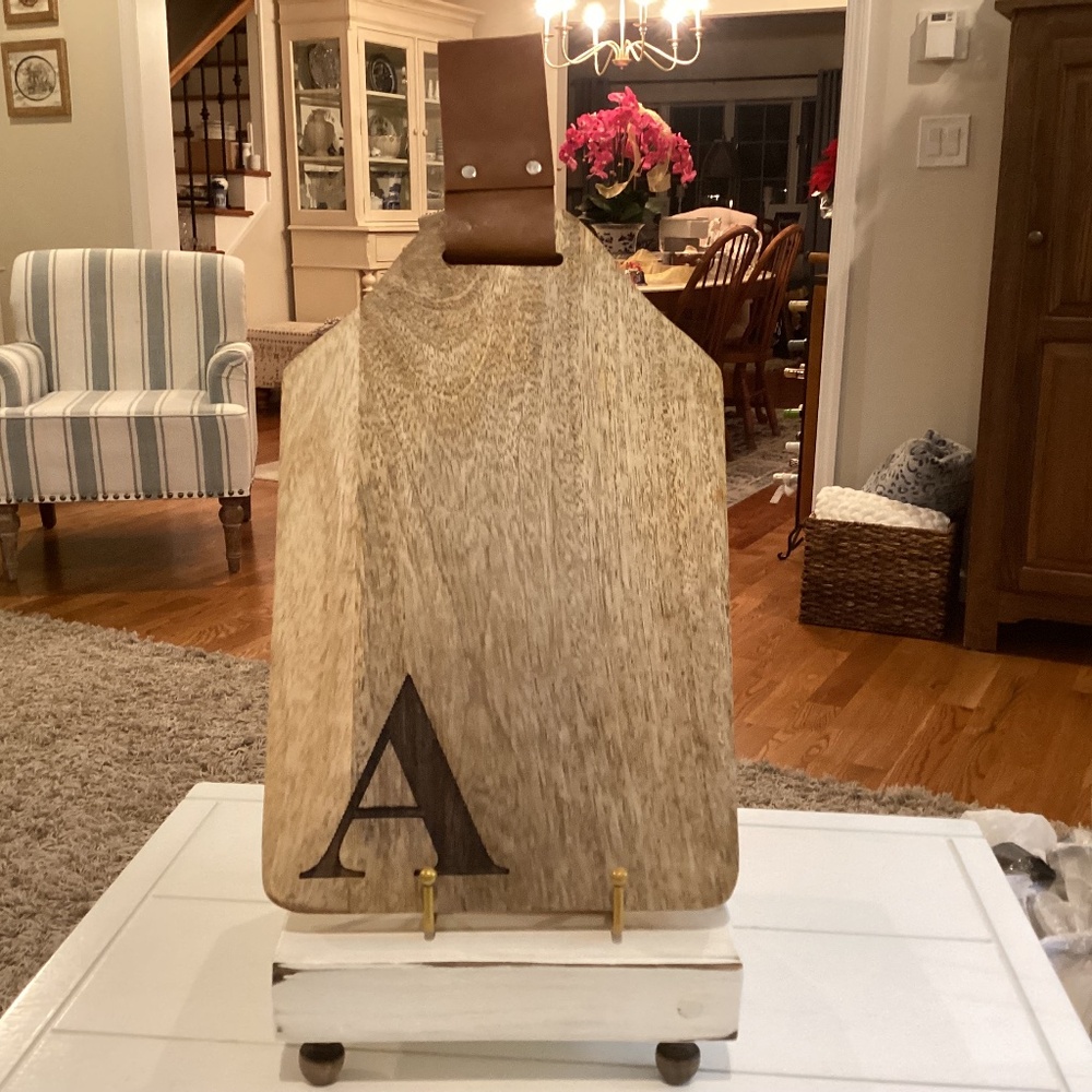 Gibson Home “A” Monogrammed Cutting Board